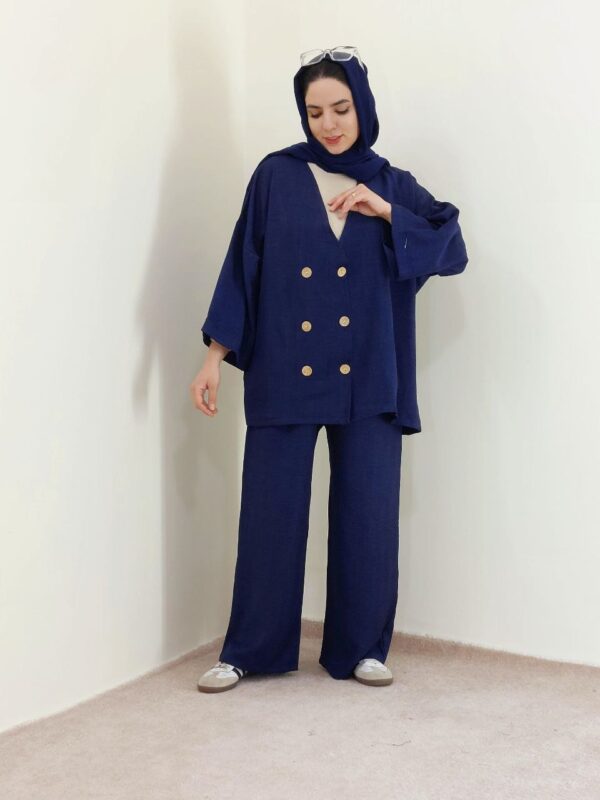 pants paper setست شومیز شلوار 3037 - تصویر 2