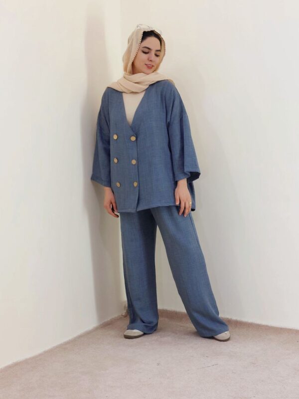 pants paper setست شومیز شلوار 3037 - تصویر 6