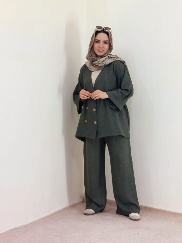 pants paper setست شومیز شلوار 3037 - تصویر 3